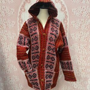 Southwest Hooded Blanket Coat